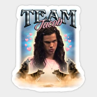 Team Jacob Cursed Fan Collage Sticker